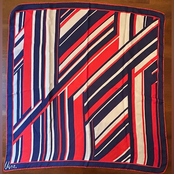 Vera Neumann Accessories - Vintage Vera Neumann Silk Scarf Red White Blue Patriotic EXCELLENT CONDITION!